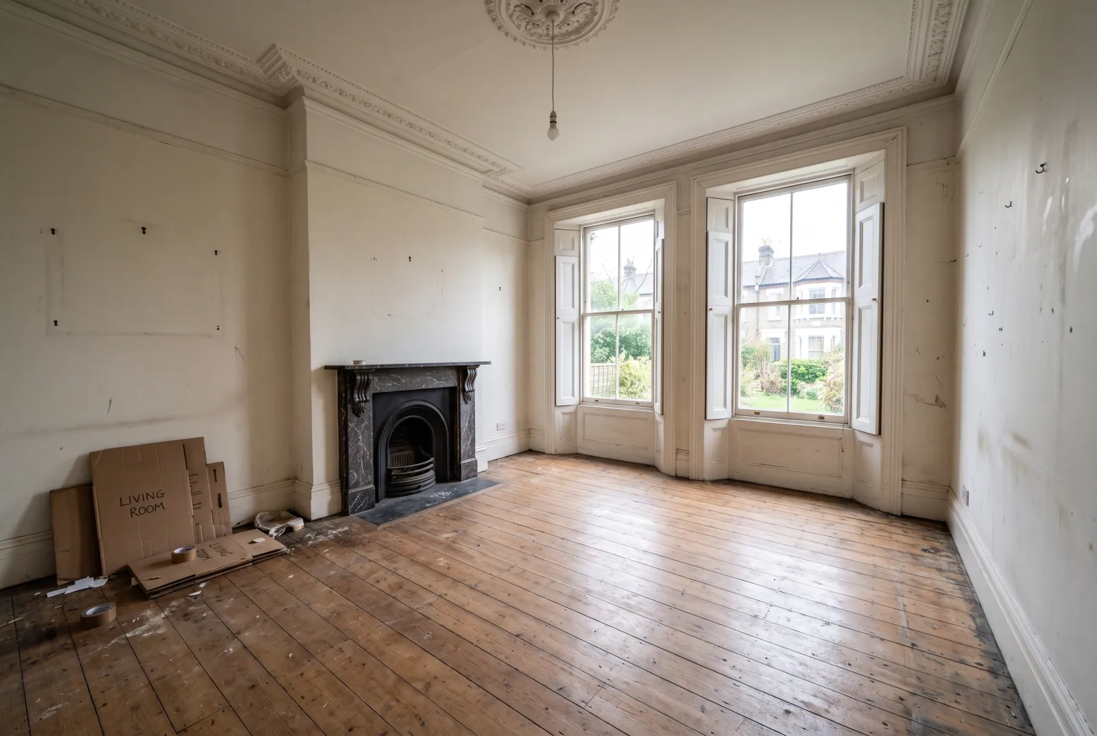 The sitting room, empty